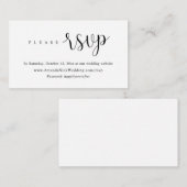 Faire-part de mariage en ligne RSVP, carte de scri (Devant / Derrière)