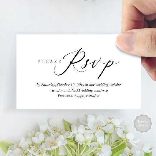 Faire-part de mariage en ligne RSVP, carte de scri
