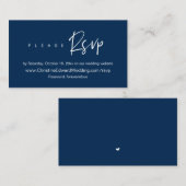Faire-part de mariage en ligne RSVP, carte minimal (Devant / Derrière)