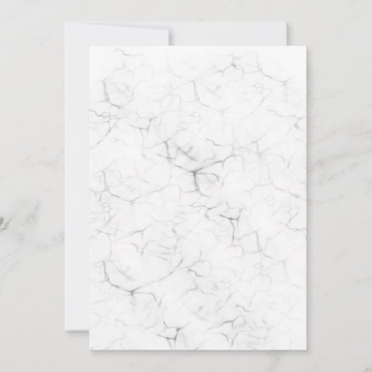 Faire-part de mariage en marbre blanc Créez votre  (Devant)