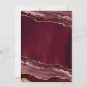 Faire-part de mariage en marbre d'agate bordeaux e (Dos)