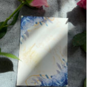 Faire-part de mariage en marbre doré Rose bleu