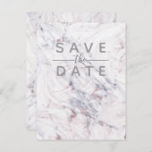 Faire-part de mariage en marbre gris blanc avec to (Devant / Derrière)