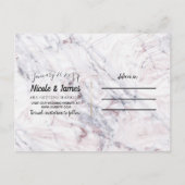 Faire-part de mariage en marbre gris blanc avec to (Dos)