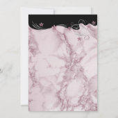 Faire-part de mariage en marbre rose mauve Modèle (Dos)