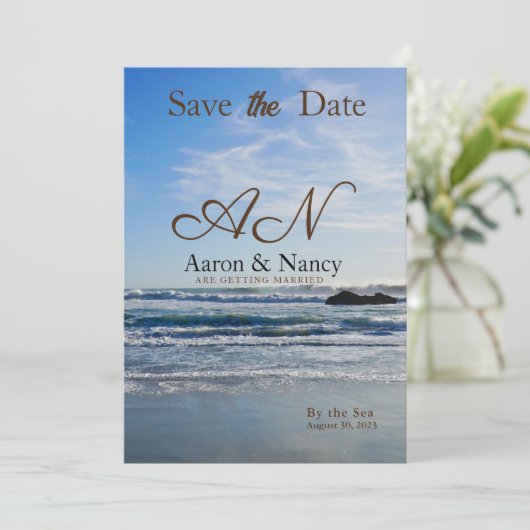 Faire-part de mariage En Mer (Debout devant)