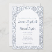 Faire-part de mariage en mosaïque bleue (Devant)