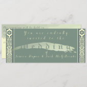 Faire-part de mariage en mosaïque turquoise et ara (Devant / Derrière)