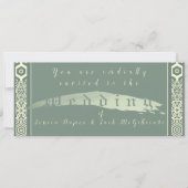 Faire-part de mariage en mosaïque turquoise et ara (Devant)