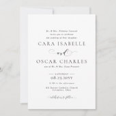 Faire-part de mariage en noir et blanc (Devant)