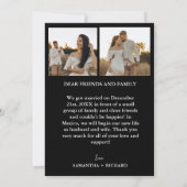 Faire-part de mariage en noir et blanc élégant et  (Dos)