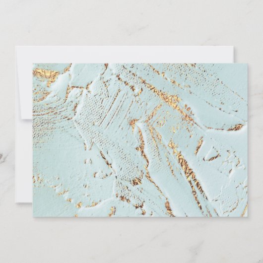 faire-part de mariage en or bleu texturé (Dos)