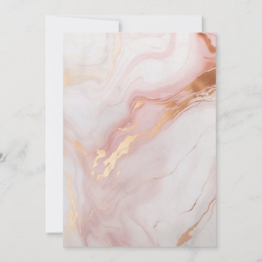 Faire-part de mariage en or marbré (imitation) (Dos)