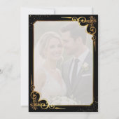 Faire-part de mariage en or noir (Dos)