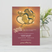 Faire-part de mariage en or radiant (Debout devant)