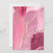 Faire-part de mariage en or rose et agate moderne (Dos)