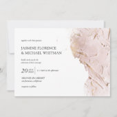 faire-part de mariage en or rose texturé (Devant)