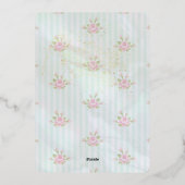 Faire-part de mariage en papier métallisé à motif (Verso)