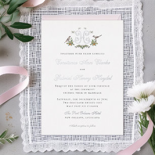 Faire-part de mariage en papier métallisé avec mon