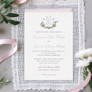 Faire-part de mariage en papier métallisé avec mon