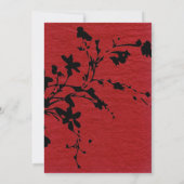 Faire-part de mariage en papier rouge et noir déch (Dos)