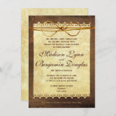 Faire-part de mariage en papier Vintage détendu (Devant / Derrière)