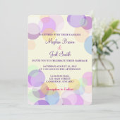 Faire-part de mariage en pastel de bulle (Debout devant)