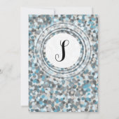 Faire-part de mariage en pierre Abstraite bleu et  (Dos)