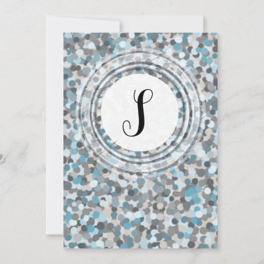 Faire-part de mariage en pierre Abstraite bleu et  (Dos)