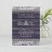 Faire-part de mariage en pierre de bois de dentell (Debout devant)