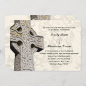 Faire-part de mariage en pierre de catholique de (Devant / Derrière)