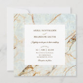 Faire-part de mariage en pierre de marbre (Devant)