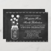 Faire-part de mariage en pot de mason de tableau n (Devant / Derrière)