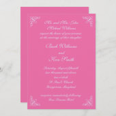 Faire-part de mariage en rose bonbon (Devant / Derrière)