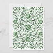 Faire-part de mariage en Talavera Mexicaine Verte (Dos)