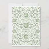 Faire-part de mariage en Talavera mexicaine verte (Dos)