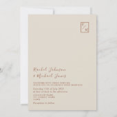 Faire-part de mariage en terracotta boho (Dos)