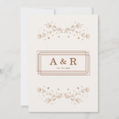 Faire-part de mariage en terre cuite (Devant)