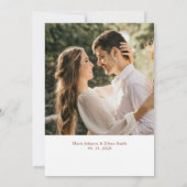 Faire-part de mariage en terre cuite Boho (Dos)