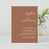 Faire-part de mariage en terre cuite Boho (Debout devant)