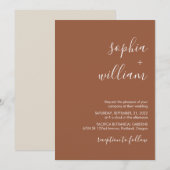 Faire-part de mariage en terre cuite Boho (Devant / Derrière)