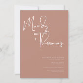 Faire-part de mariage en terre cuite Boho (Devant)