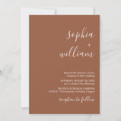 Faire-part de mariage en terre cuite Boho (Devant)