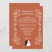 Faire-part de mariage en terre cuite Conception de (Devant / Derrière)