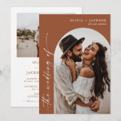 Faire-part de mariage en terre cuite | Mariage pho (Devant / Derrière)