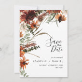 Faire-part de mariage en terre cuite naturelle rus (Devant)