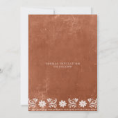 Faire-part de mariage en terre cuite rustique (Dos)