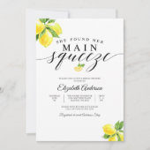 Faire-part de mariage en thème citron (Devant)