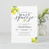 Faire-part de mariage en thème citron (Debout devant)