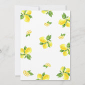 Faire-part de mariage en thème citron (Dos)